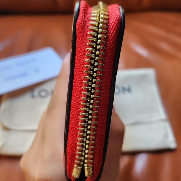 Louis Vuitton Red Clemence Wallet - Picture 14 of 16